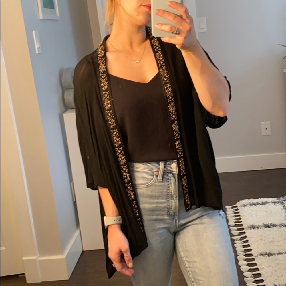 Black Beaded Kimono